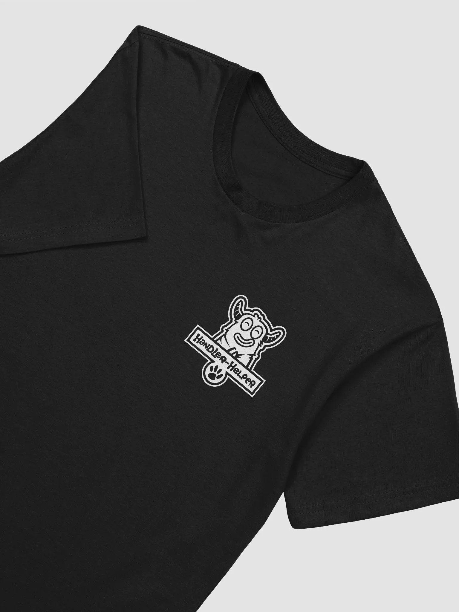 Handler-Helper Badge (White on Dark) Tee product image (3)