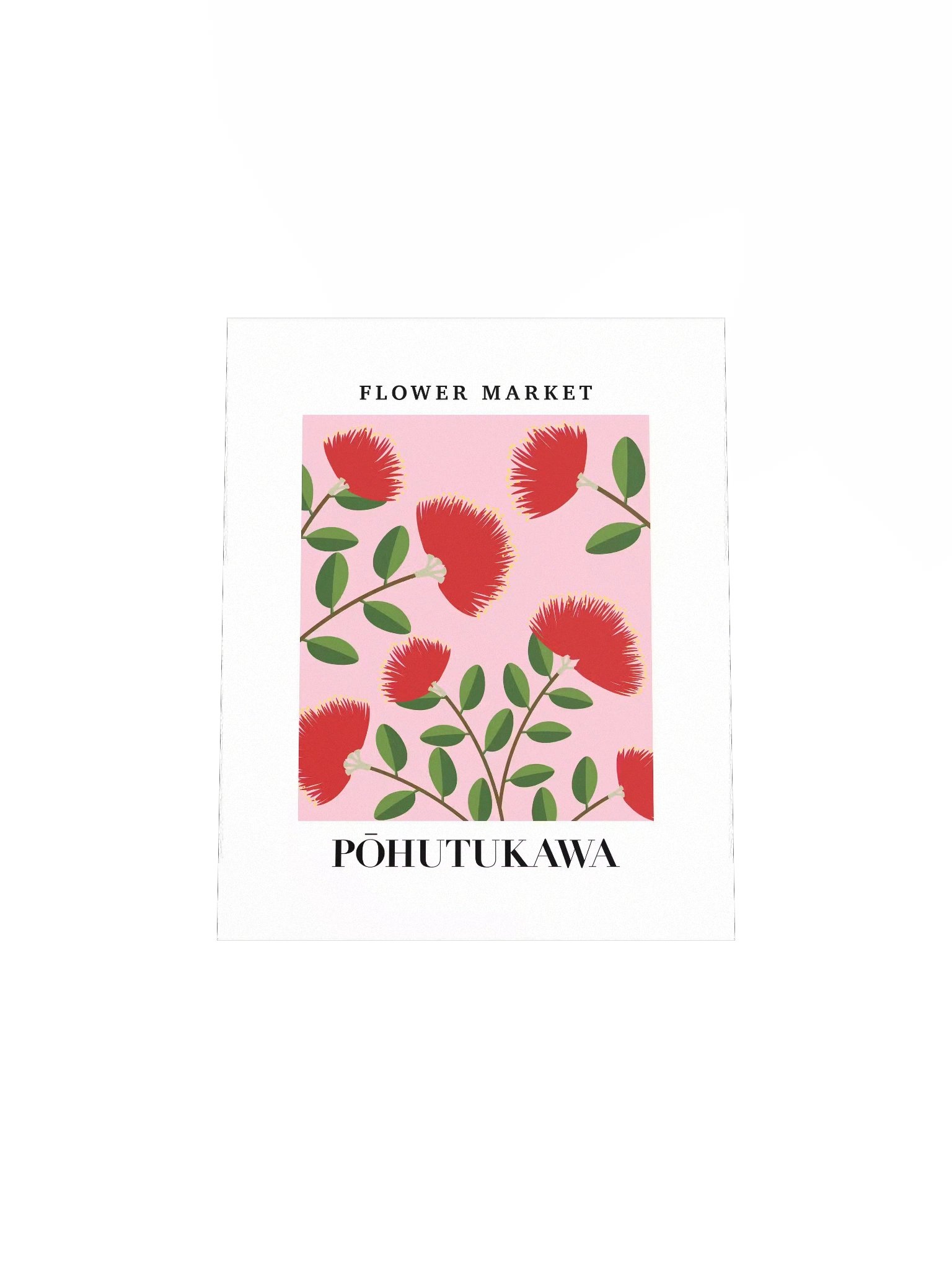 New Zealand Flower Market - Pohutukawa Flower - Unframed Wall Art product image (13)