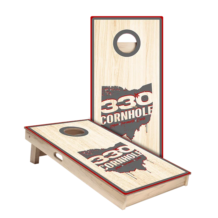 330 Cornhole Scarlett and Gray Cornhole Boards and Bags (Local Pickup Only) product image (1)