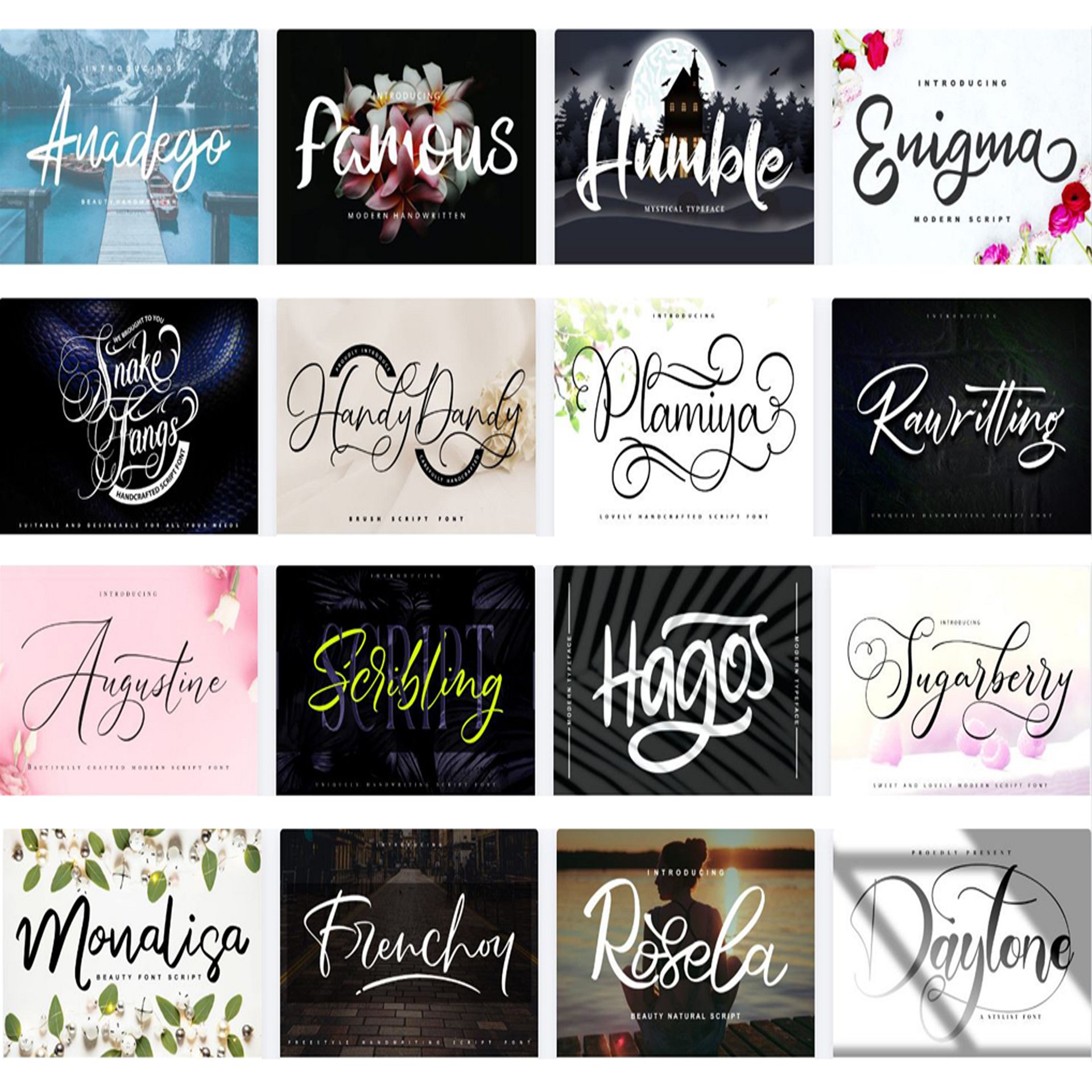 300 Font Bundle for Cricut – Calligraphy, Script & Handwritten Fonts | Wedding, Logo & Branding Fonts | OTF TTF Digital Download | Commercial Use product image (6)