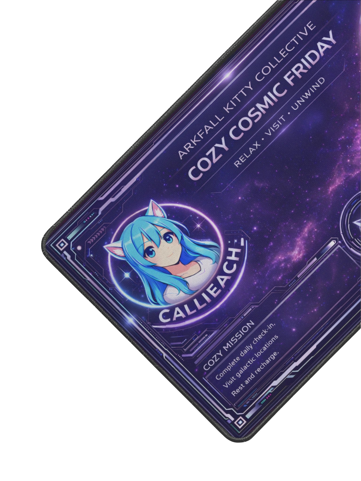• AKC // Command Desk Mat | Cozy Cosmic Friday (12" × 22") product image (1)
