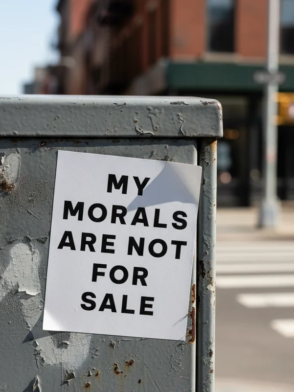 My Morals Are Not For Sale – Activist Protest Sticker product image (1)