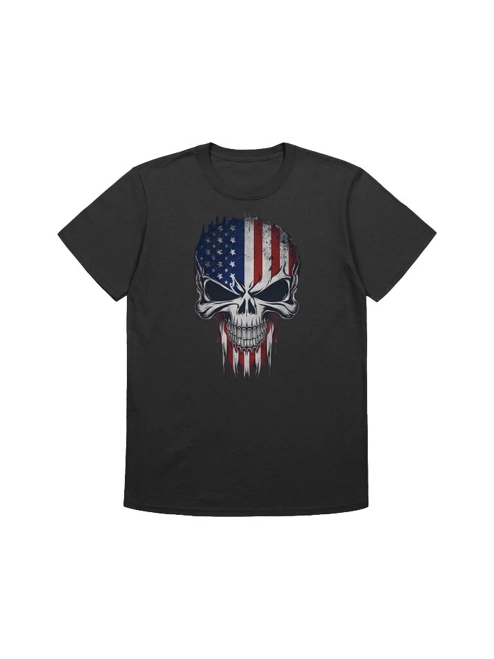 Patriotic Skull Art - Stars, Stripes, and Skulls: Edgy American Pride T-Shirt product image (4)