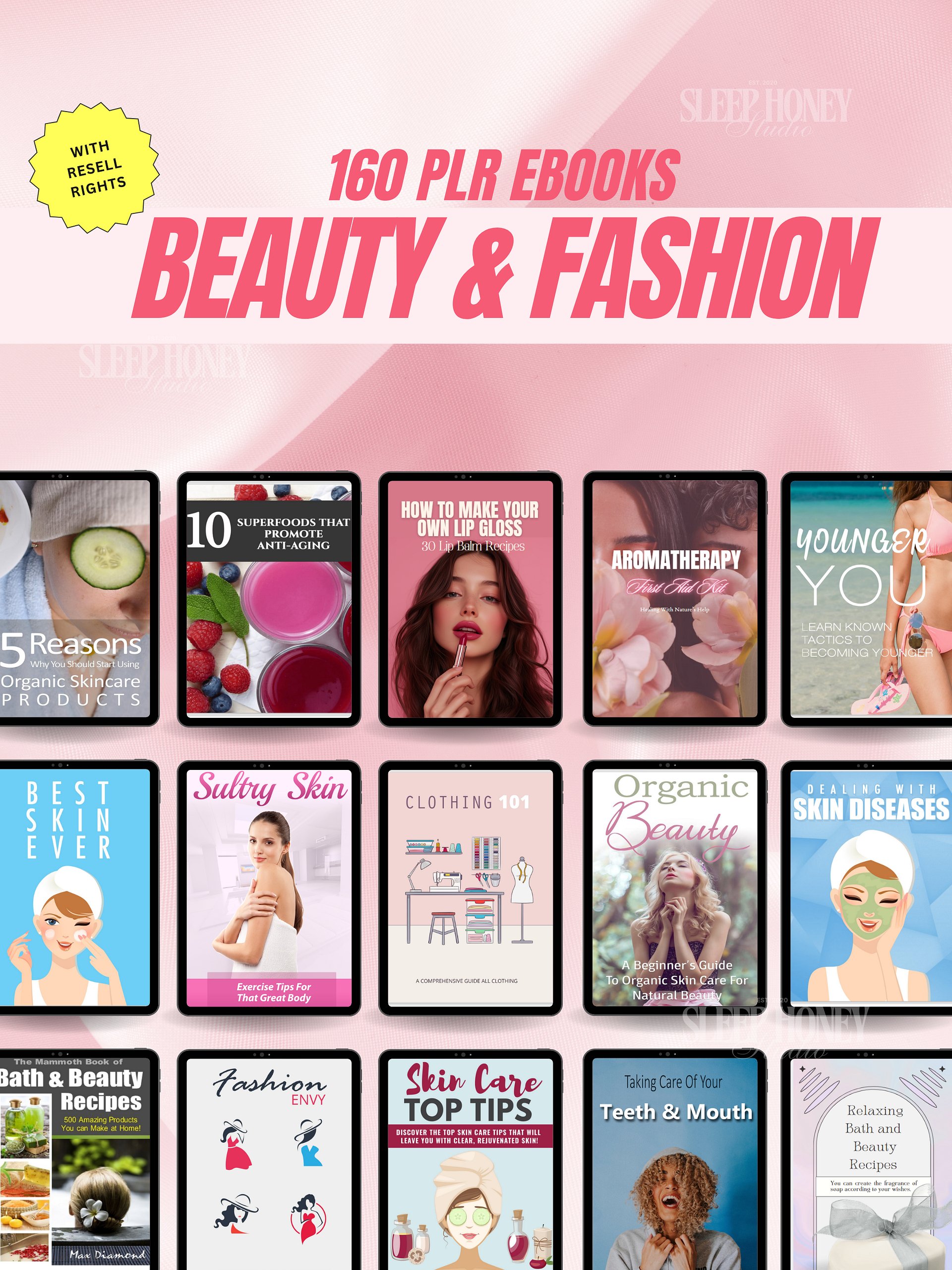 Beauty & Fashion 160 Digital Books With Resell Rights product image (1)