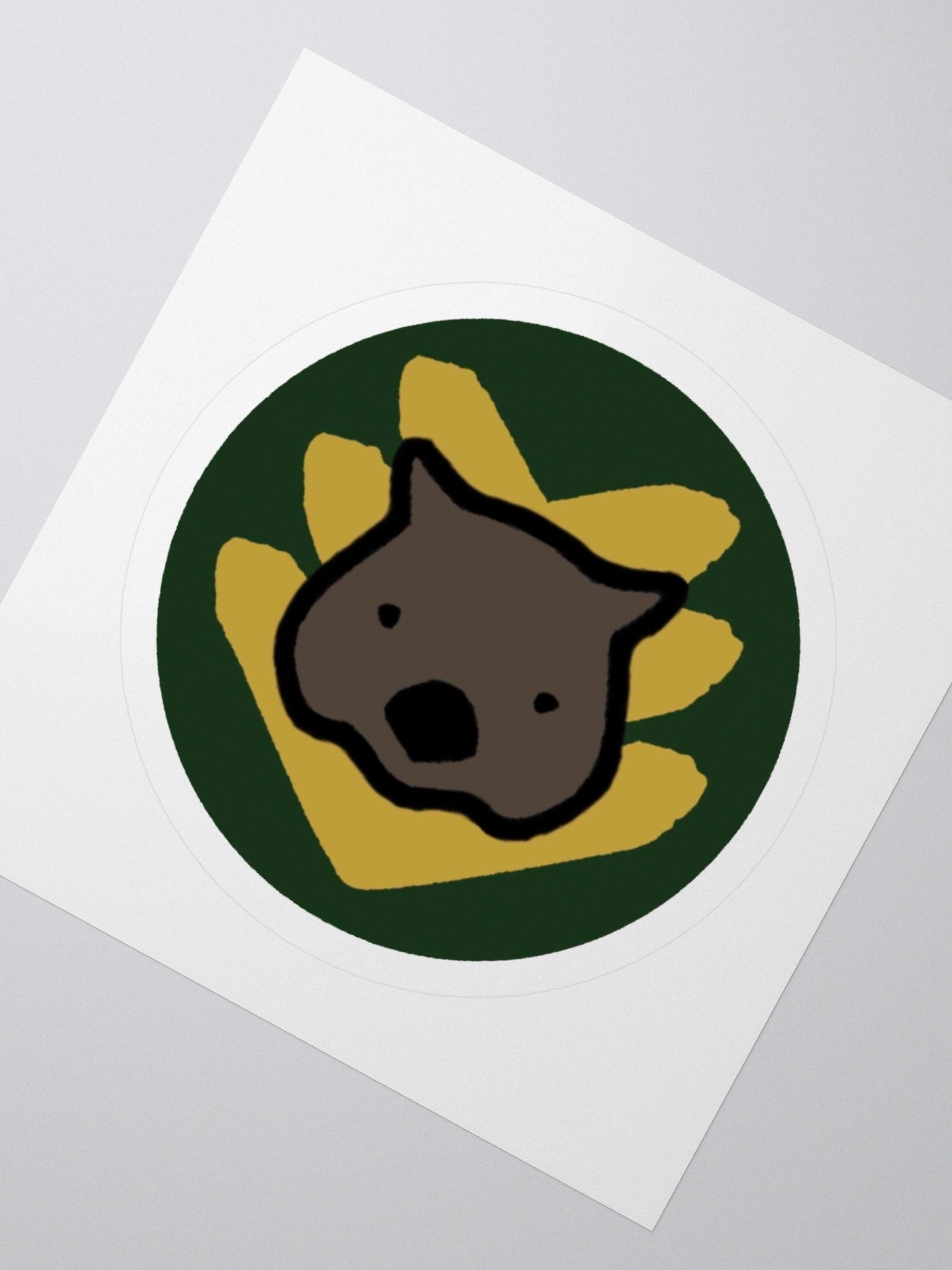SGT Wombat Logo Round Sticker product image (4)