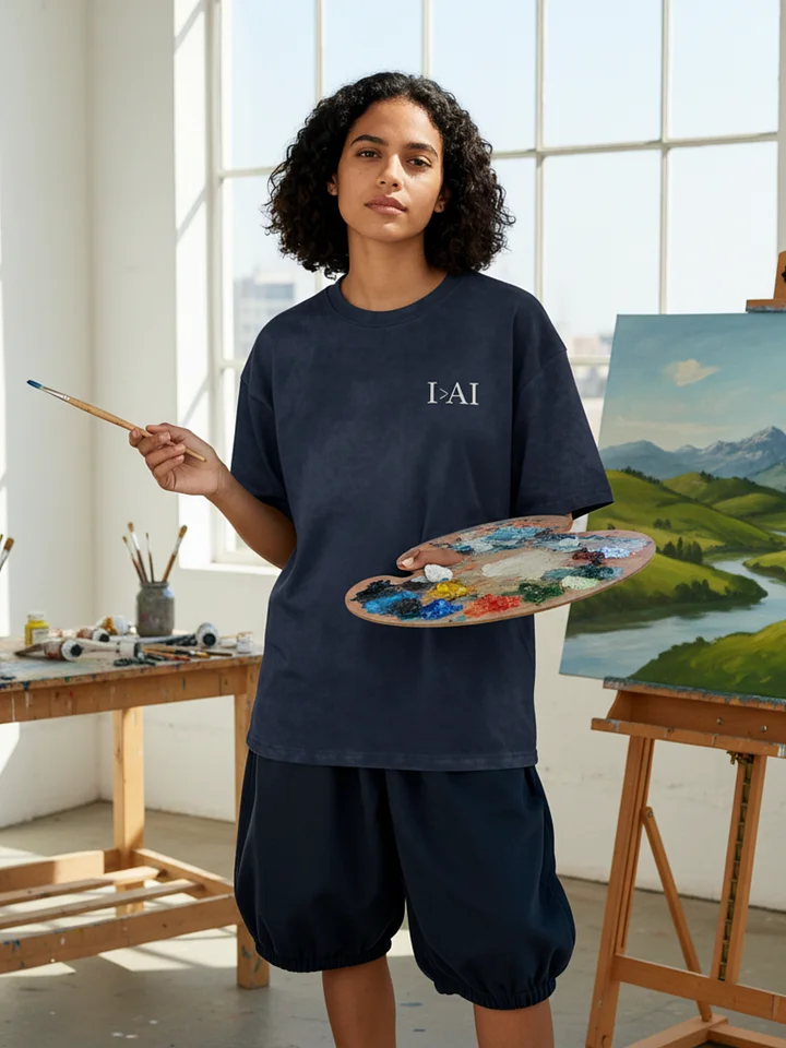 I > AI Retro Aesthetic T- Shirt- Comfort Colors 1717 Heavyweight Tee- Quiet Luxury Heritage Style product image (2)