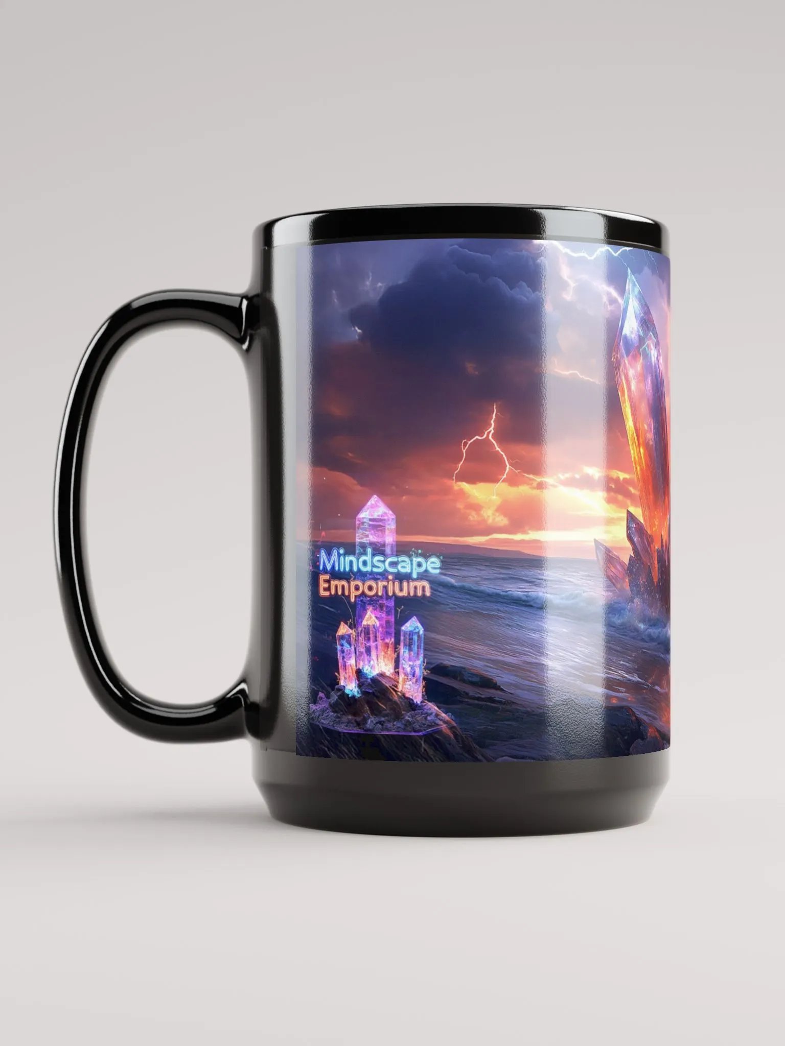 Crystal Dreams Black Glossy Mug product image (6)