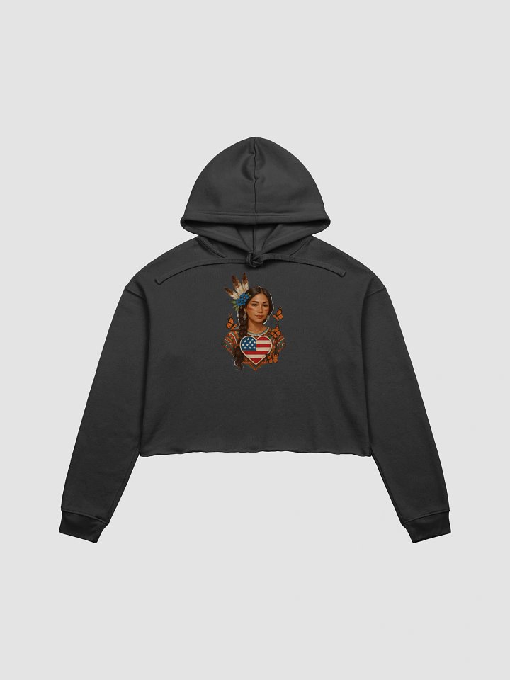 USA Patriotic Spirit Crop Hoodie product image (3)