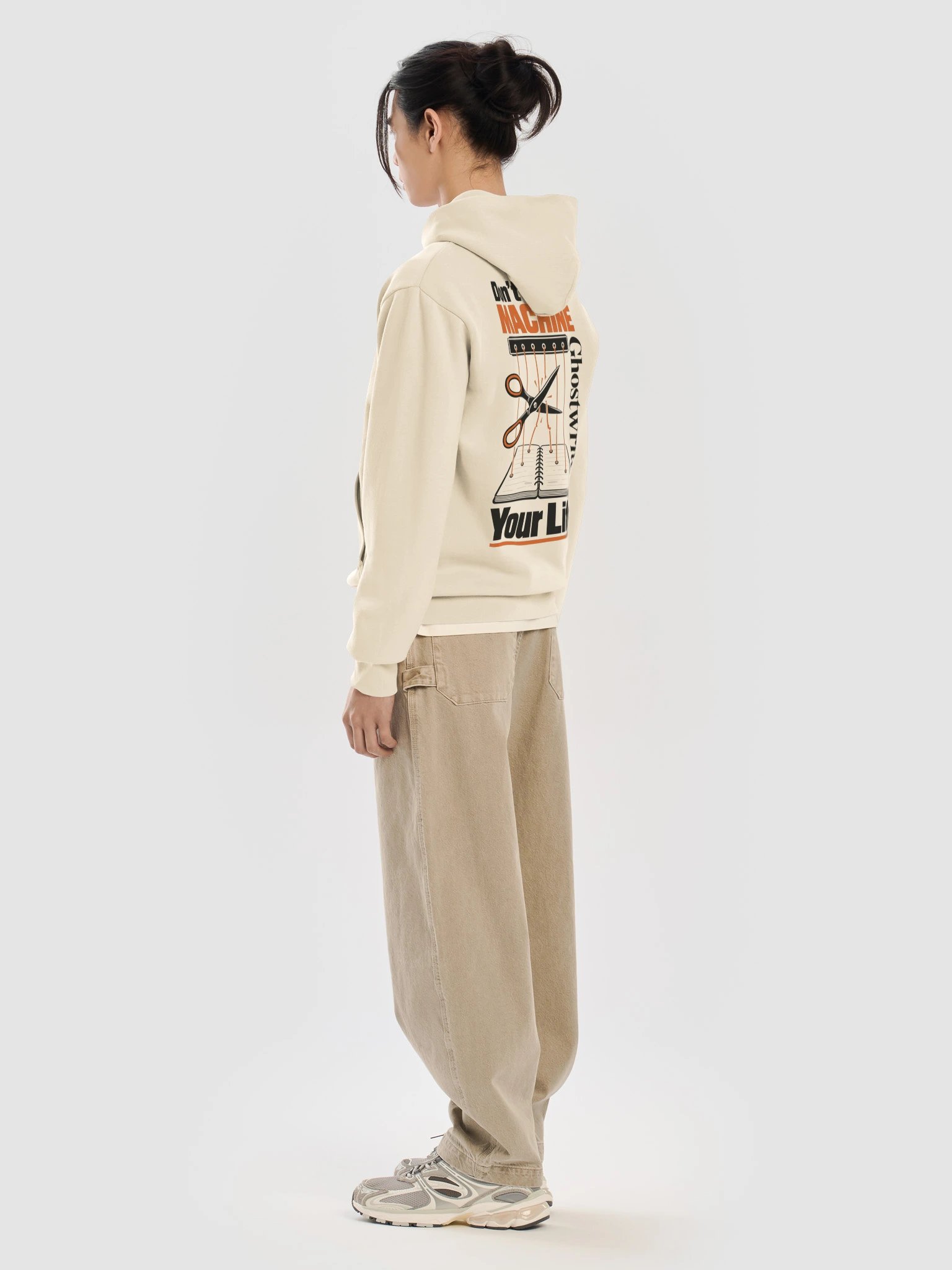 Don't Let the Machine Ghostwrite Your Life: Cut Strings | Pullover Hoodie product image (23)