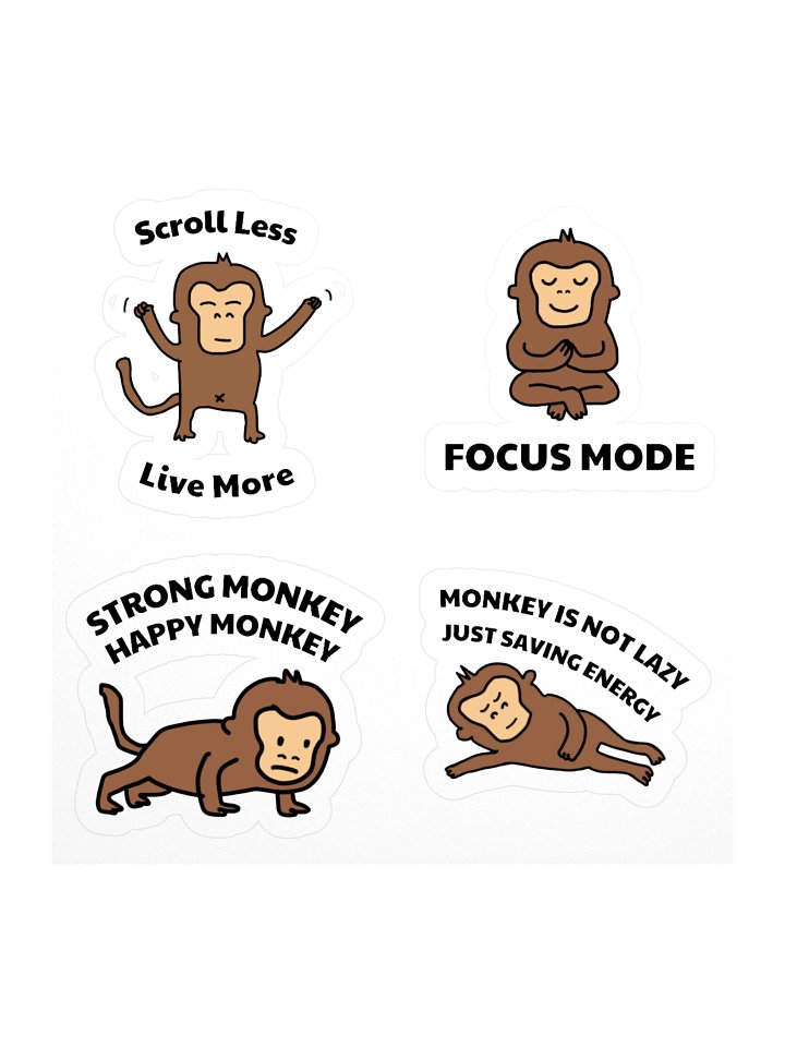 Monkey Motivation Sticker Pack product image (1)