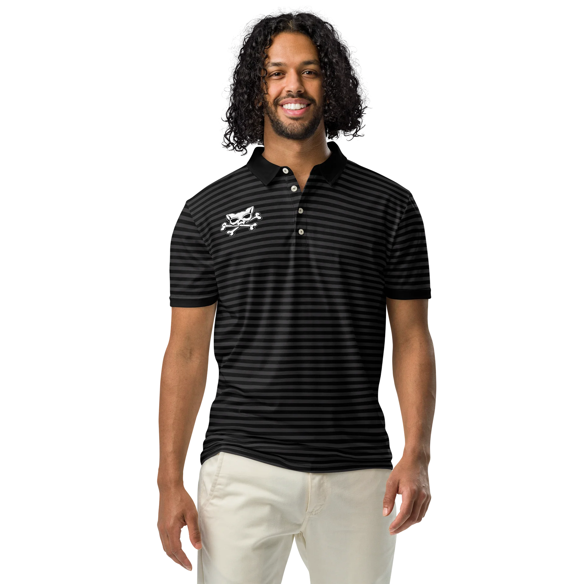 Blaque Stripped Polo Kat Skull Polo product image (3)