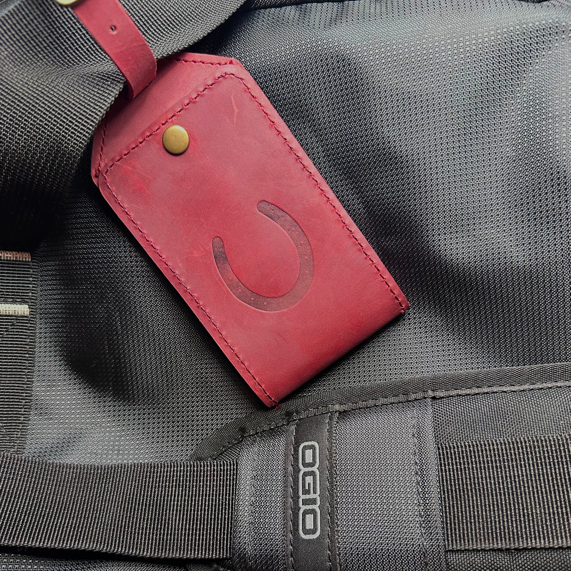 LSP Leather Luggage Tag in Reserve Red product image (1)