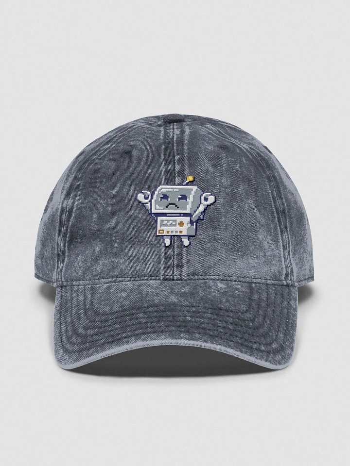 Sad Robot Pixel Art Embroidered Dad Hat product image (1)