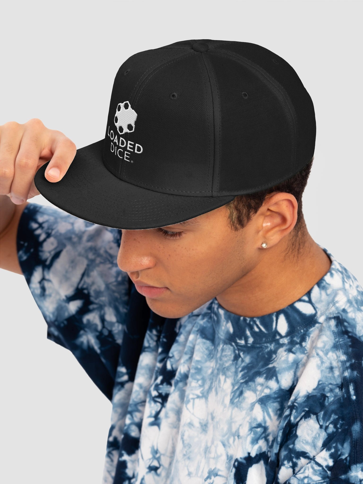 Loaded Dice Graphic Wool Blend Snapback Black product image (7)