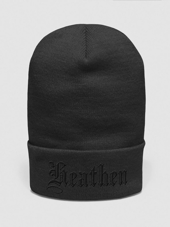 Heathen Beanie | Black on Black product image (1)