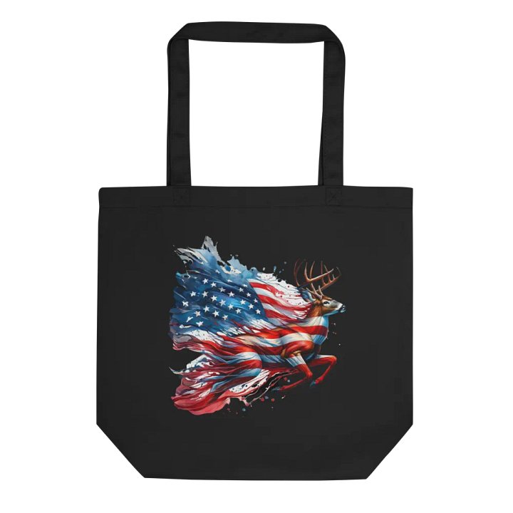 Patriotic Deer Eco Tote Bag product image (1)