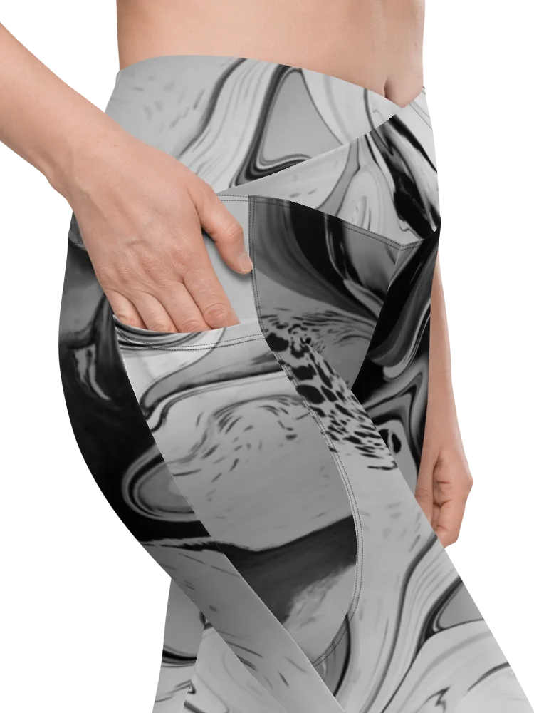 Black Marble-Leggings with Pockets product image (12)