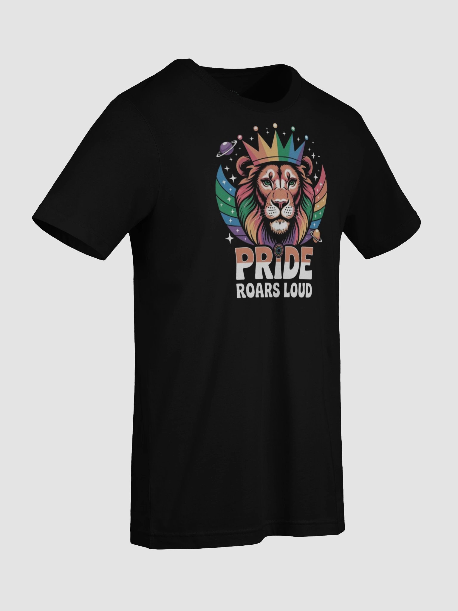 Unisex "Pride Roars Loud" Rainbow Lion Graphic T-Shirt product image (97)