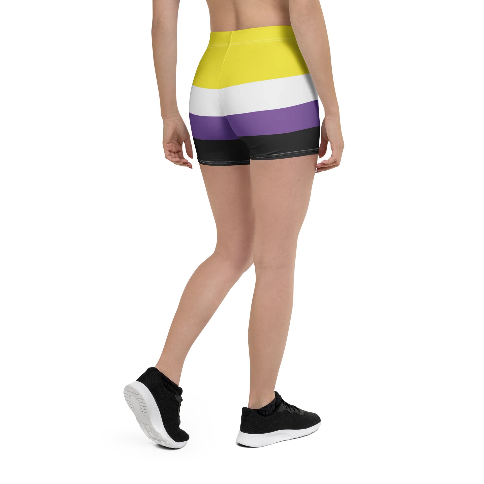 Non-binary Pride Flag Bike Shorts product image (2)