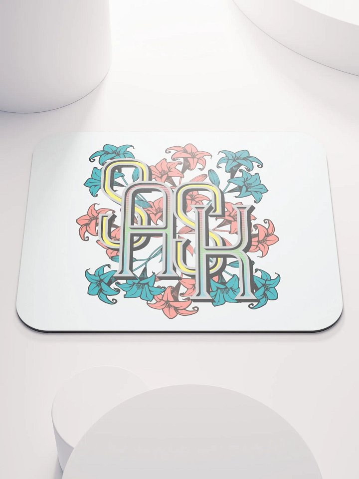 Sask Saskatoon Saskatchewan Flowers Floral Monogram Mouse Pad product image (2)