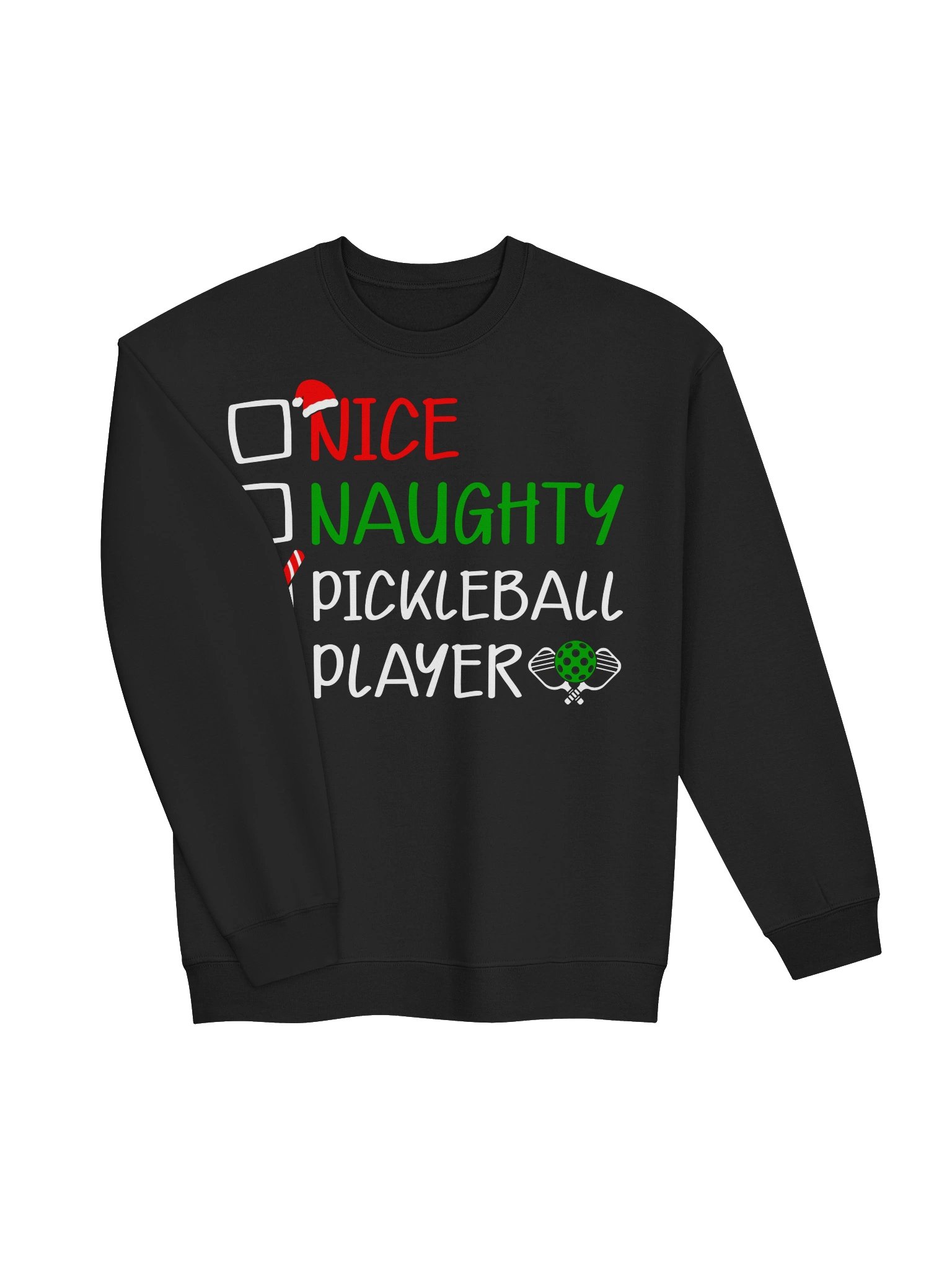 Nice Naughty Pickleball Player Sweatshirt – Christmas Pickleball Sweatshirt product image (19)