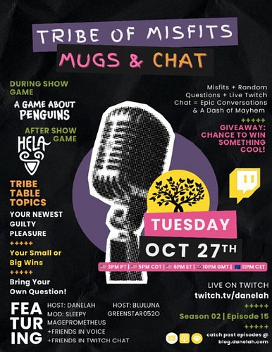 Up next on #MugsAndChat w/the #TribeOfMisfits ⭐Your newest guilty pleasure ▶️ Catch it on Tuesday