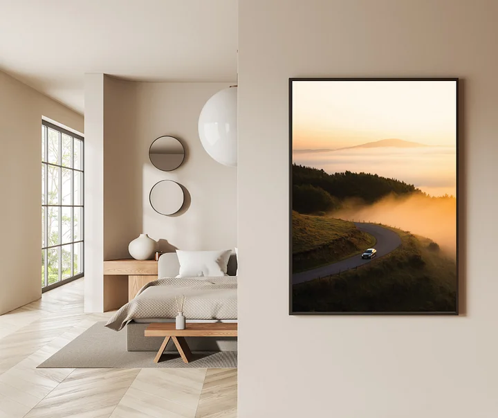 1 Asturias Landscape – Dreamy Spain Travel Decor "Golden Pathways" C product image (2)