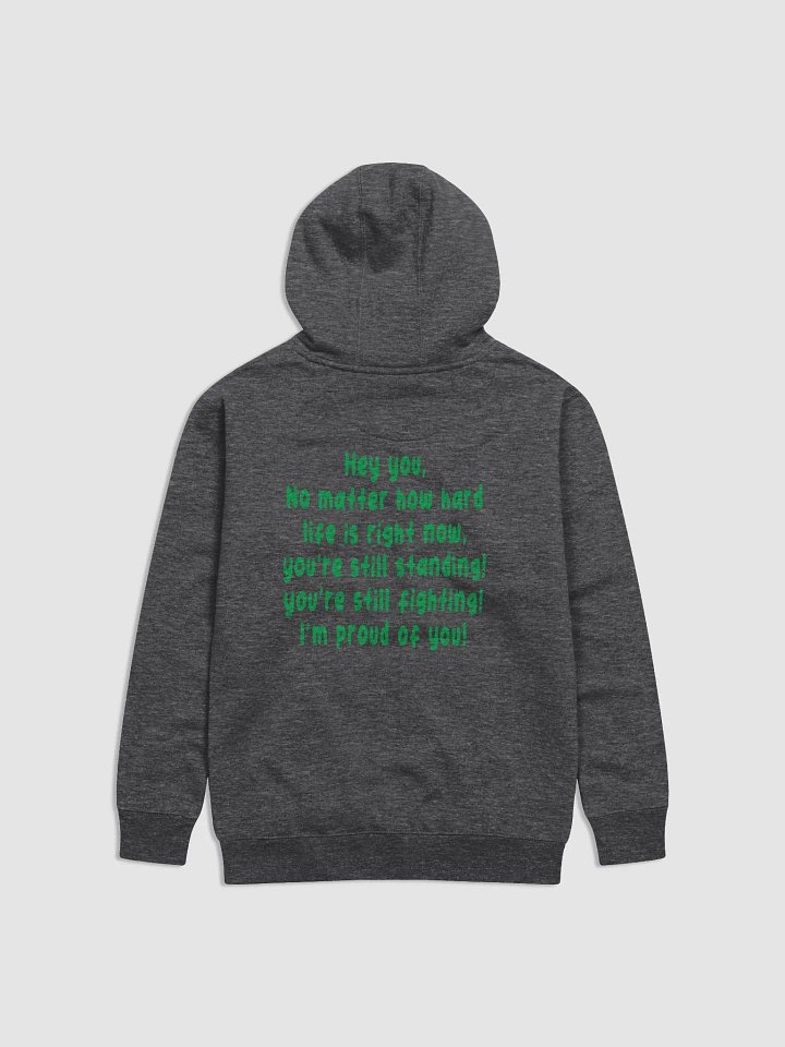 Hey you hoodie male charcoal product image (2)