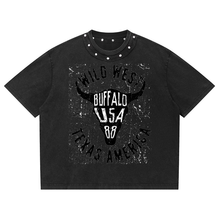 Wild West Buffalo Studded Graphic Tee product image (1)