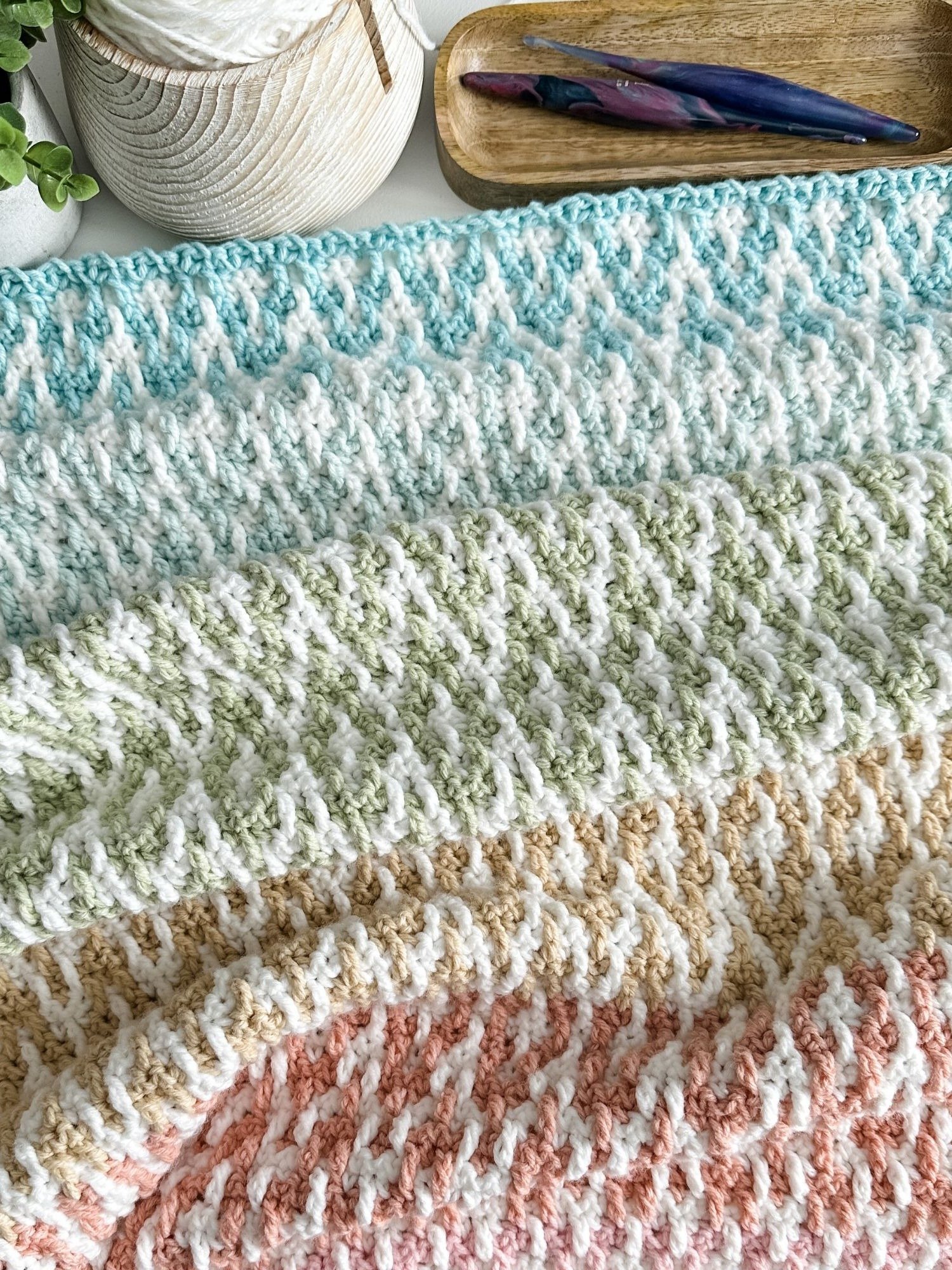 Rainbow Hugs Mosaic Blanket Crochet Pattern product image (3)