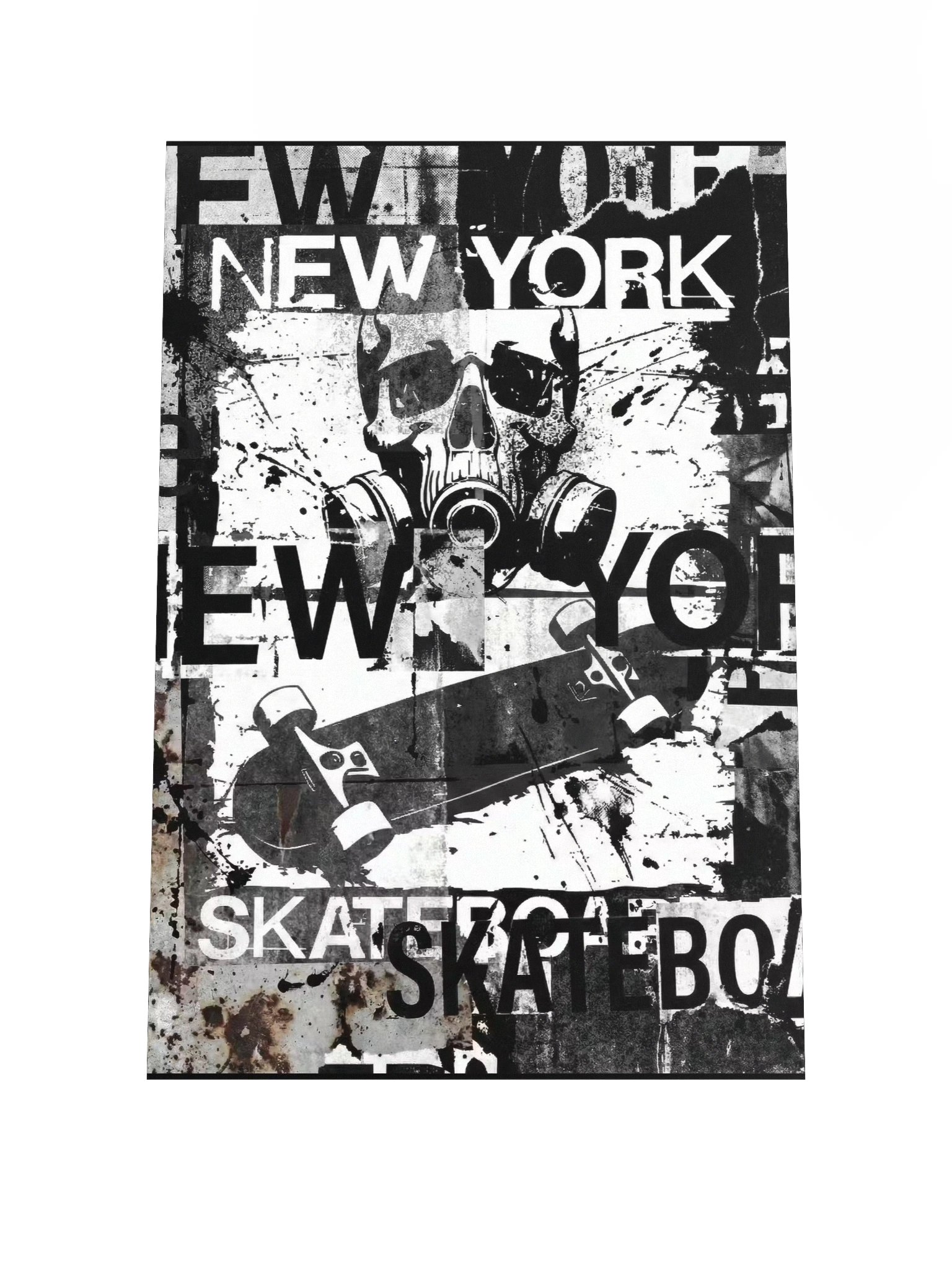 Gas Mask Skateboarder Art Poster product image (2)