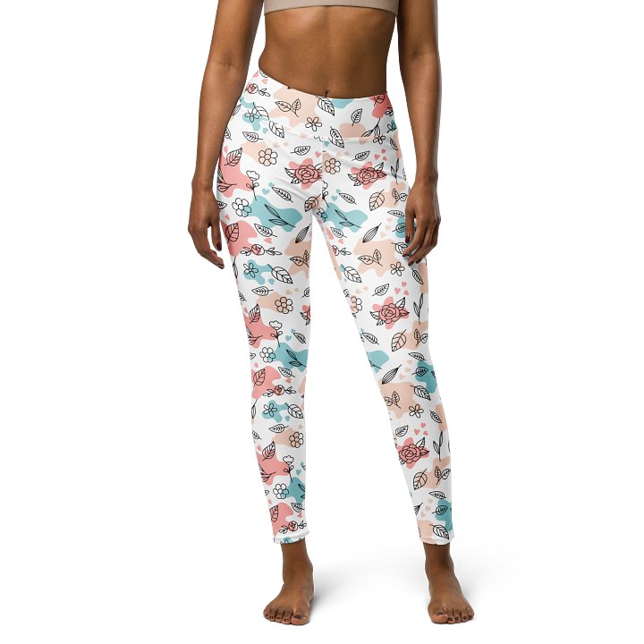 Garden Muse High-Waist Leggings - Floral Watercolor product image (1)