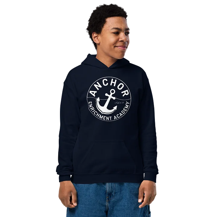 Youth Anchor Hoodie (Pure White Design) product image (1)
