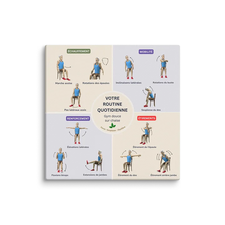 Toile « Gym douce sur chaise » – Votre routine quotidienne product image (1)