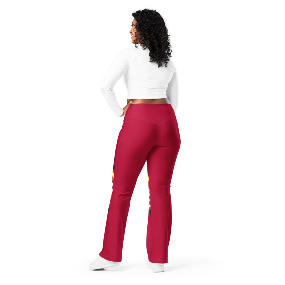 flare leggings- red product image (12)