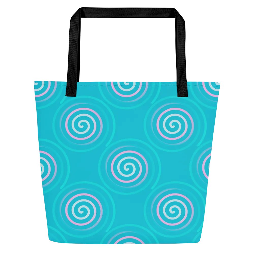 Beautiful Minimalist Ocean Swirl Pattern All Over Print Tote product image (1)