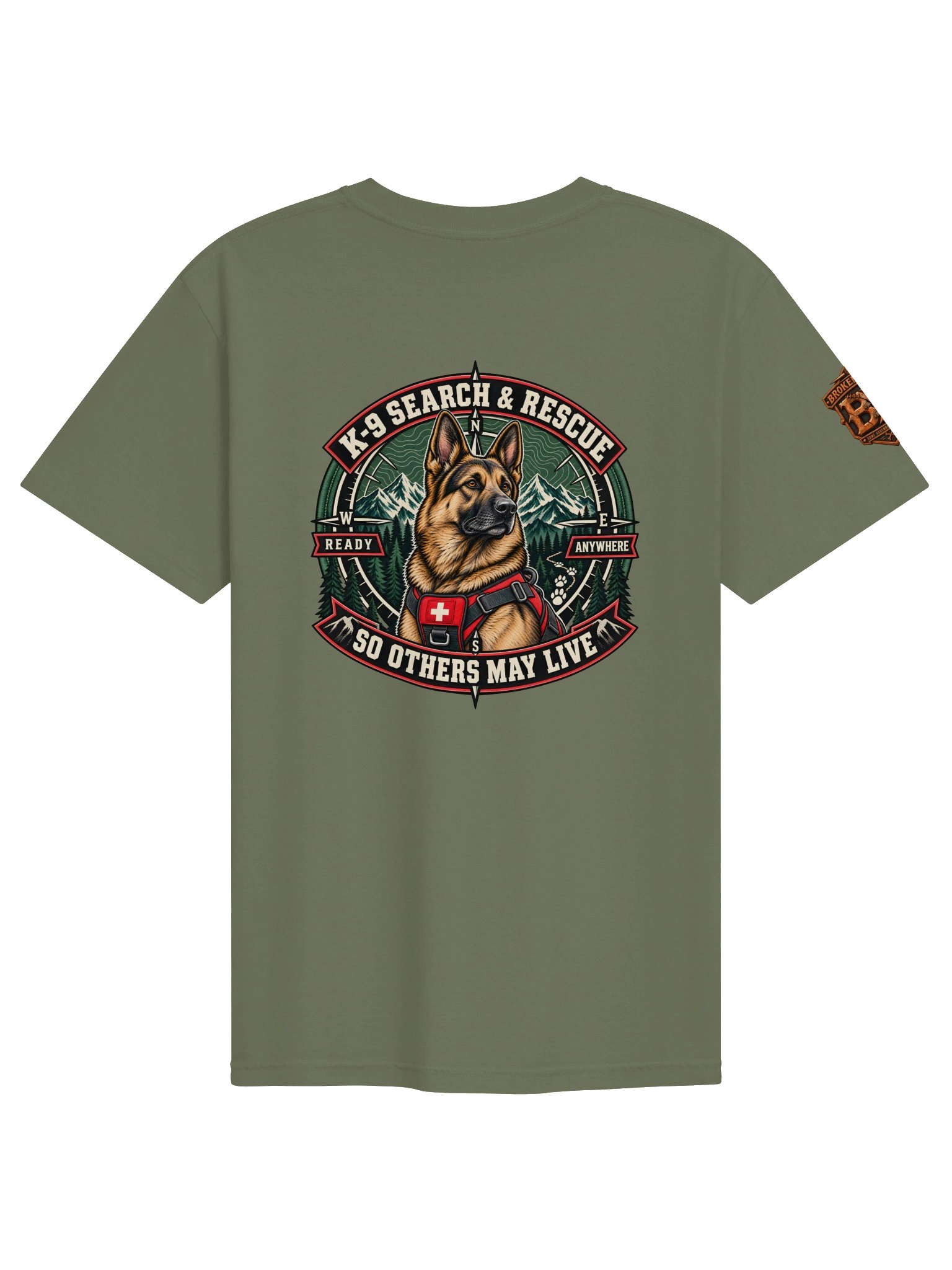Search and Rescue K9 Shirt — German Shepherd SAR Team “So Others May Live” | Flat Out Broken™ product image (3)
