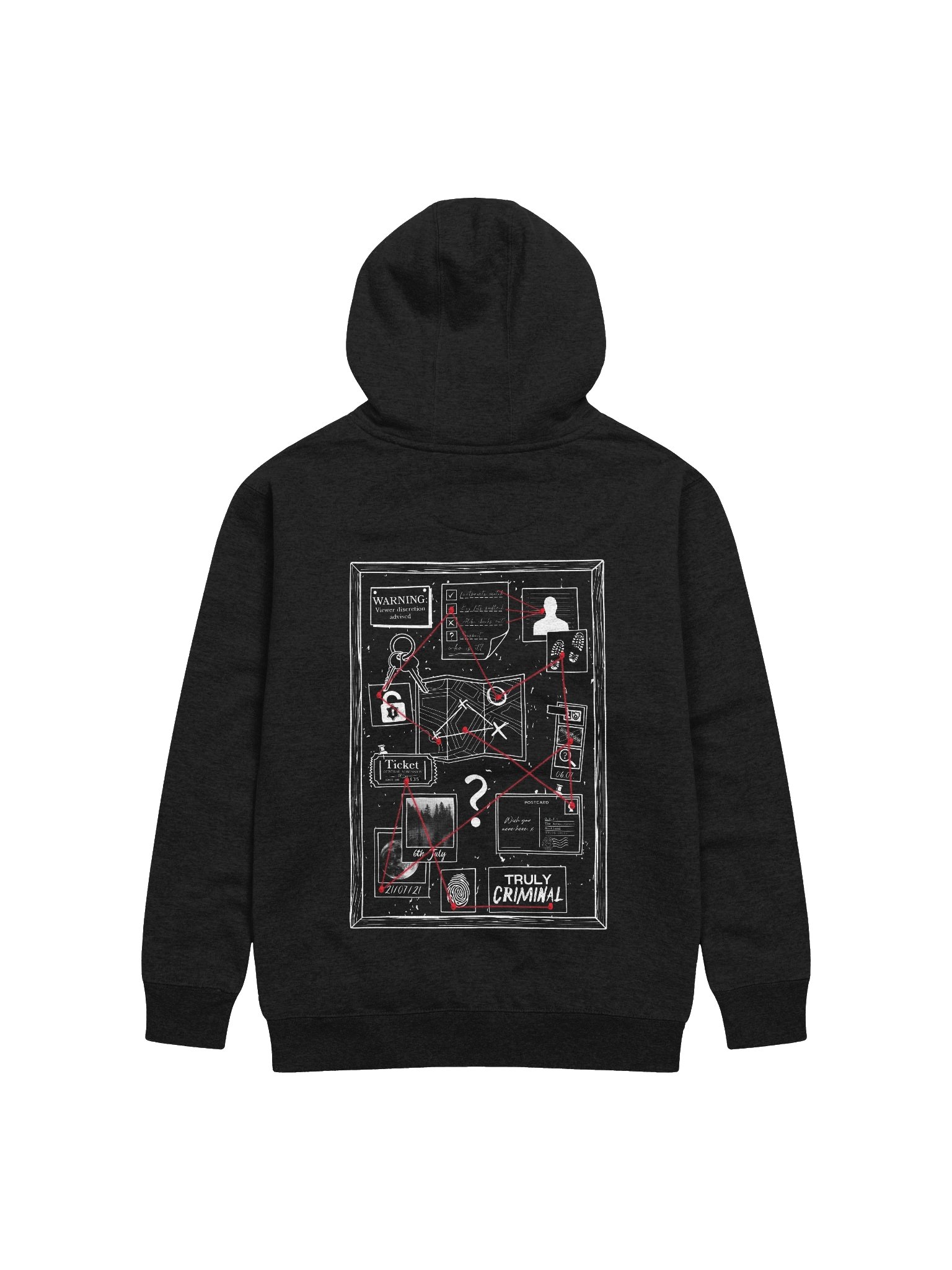Truly Criminal Evidence Board Hoodie product image (3)