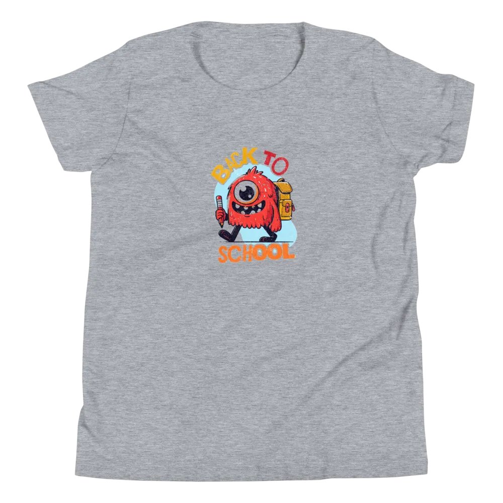 Cheerful Monster Back-to-School Youth T-Shirt product image (3)