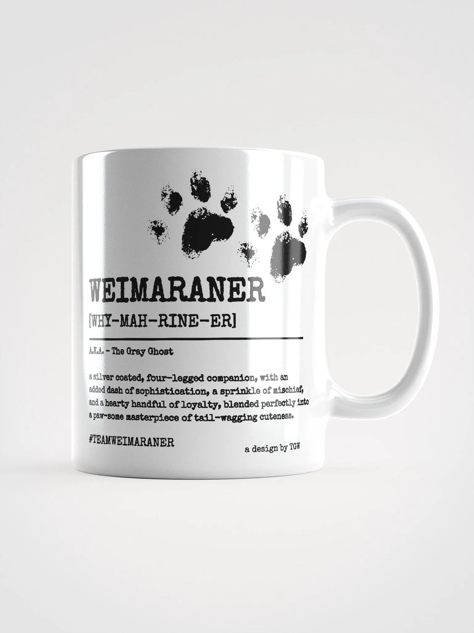 Definition of Weimaraner V2 - Glossy White Mug product image (1)