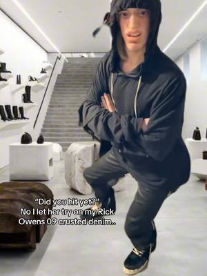 Safe from guys like you.. #romantic #avantgardefashion #rickowens #greenscreen #funny 