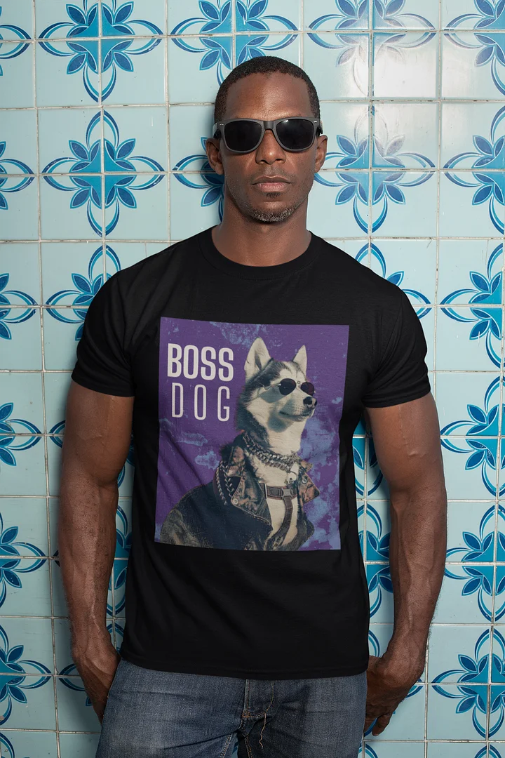Siberian Husky Boss Dog Regular Fit T-shirt product image (1)