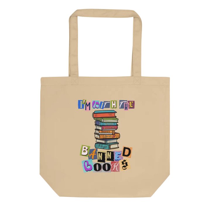 Im With The Banned Books Stacked Tote Bag product image (1)
