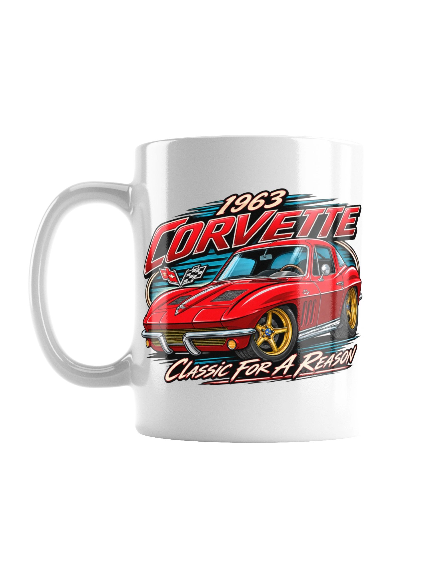 1963 Corvette – Classic in Red Mug product image (1)