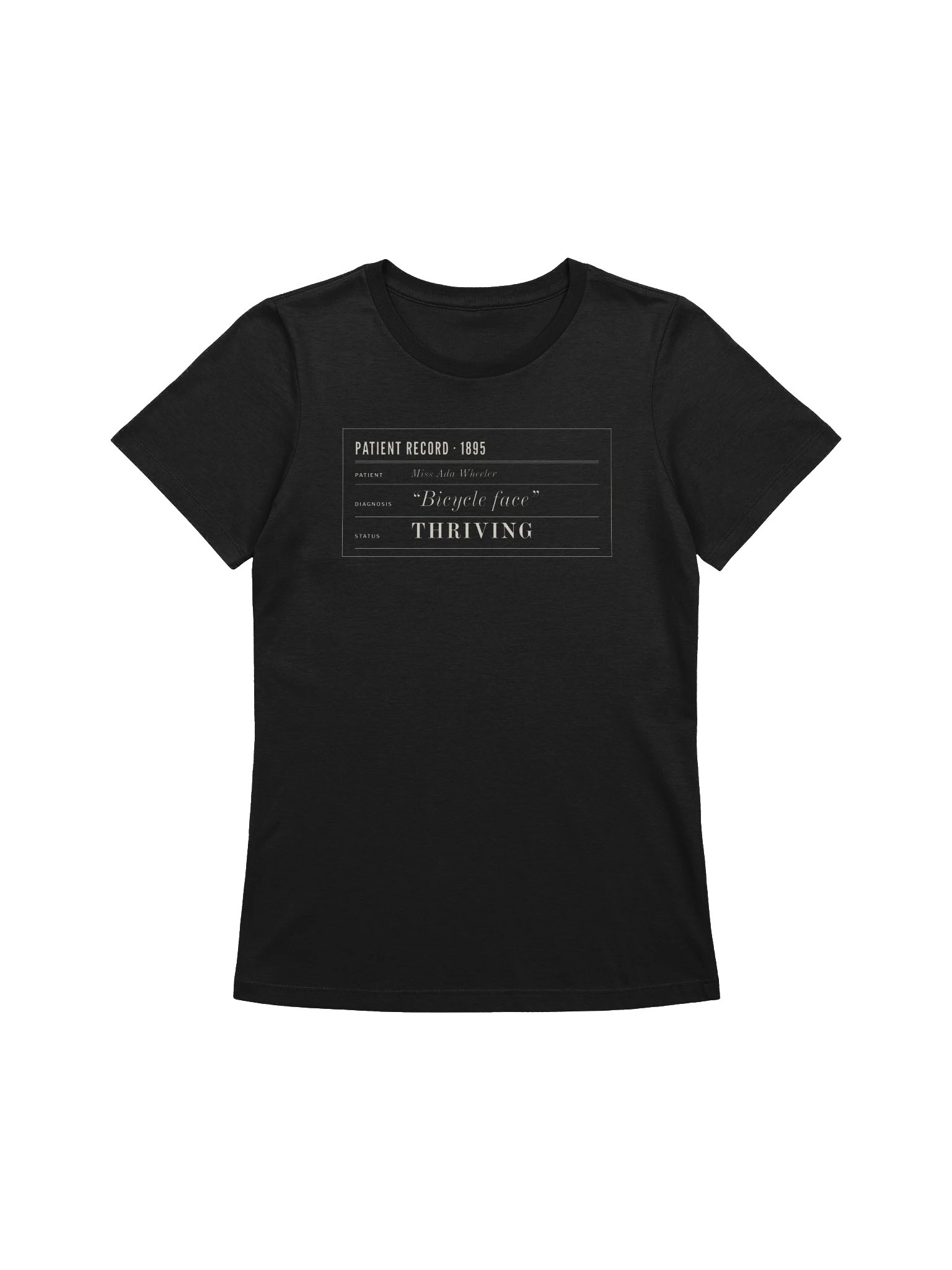 Patient Record Women's Relaxed Tee (Black) product image (1)