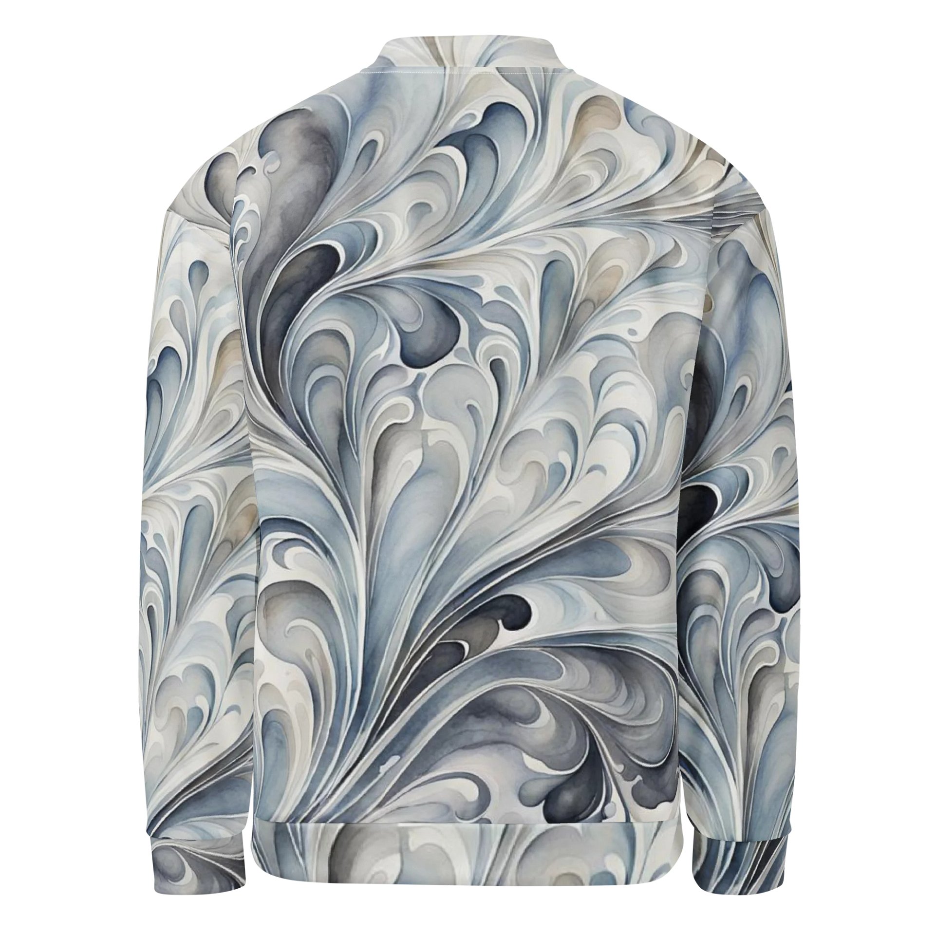Gray Fractals Bomber Jacket product image (2)