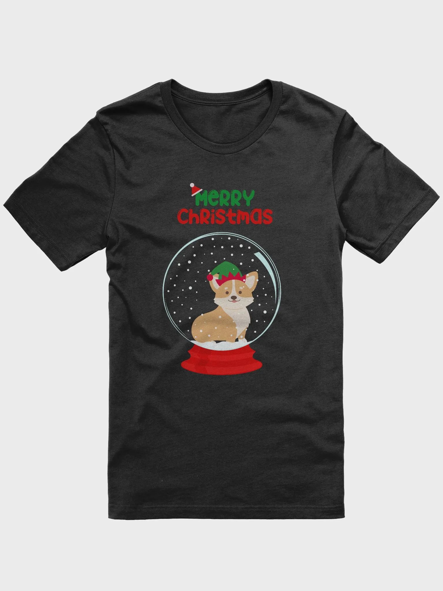 Christmas Corgi Snow Globe T-Shirt product image (1)