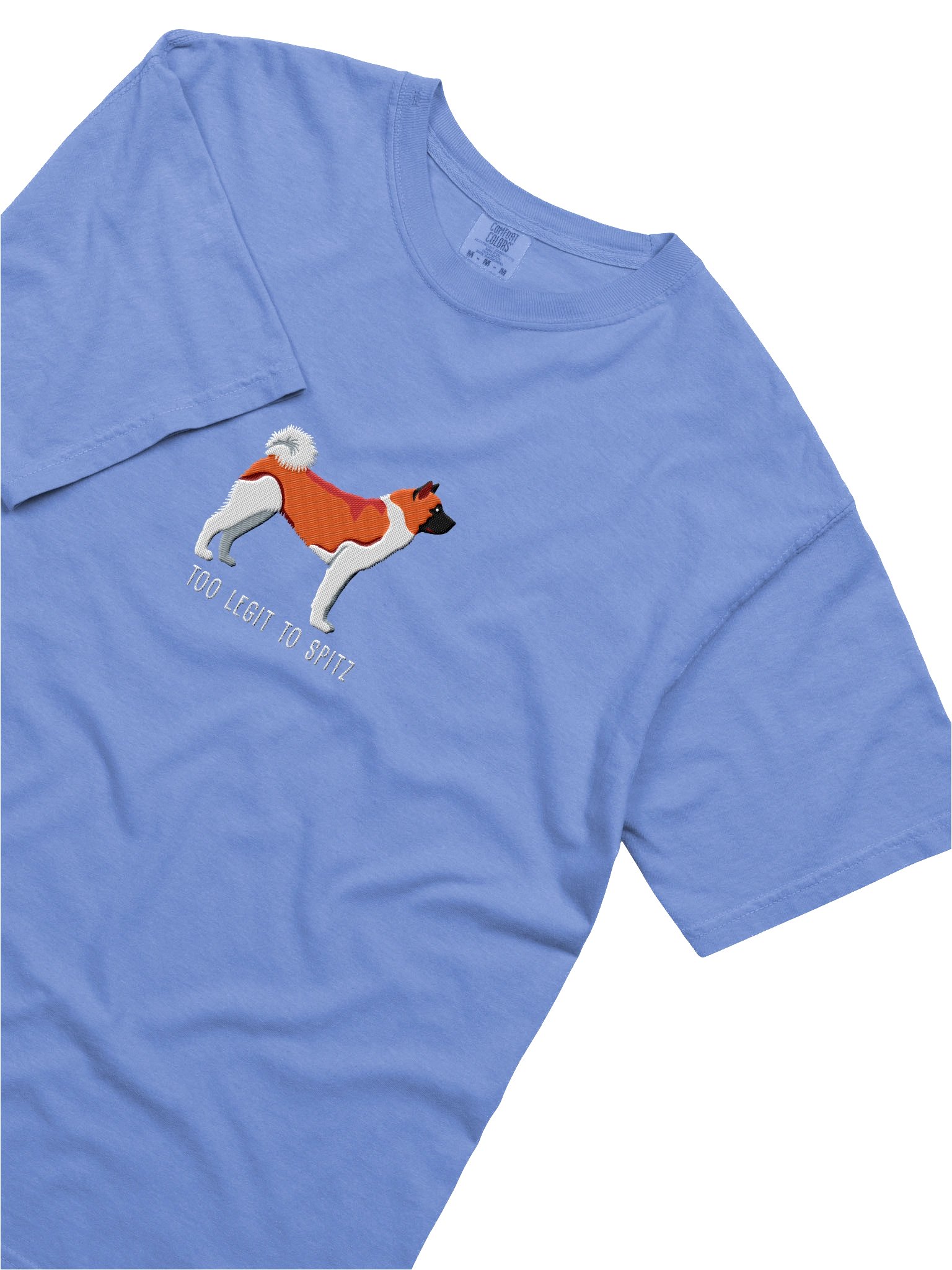 Too Legit to Spitz T-Shirt(Embroidered) of an American Akita(Red & White) product image (8)