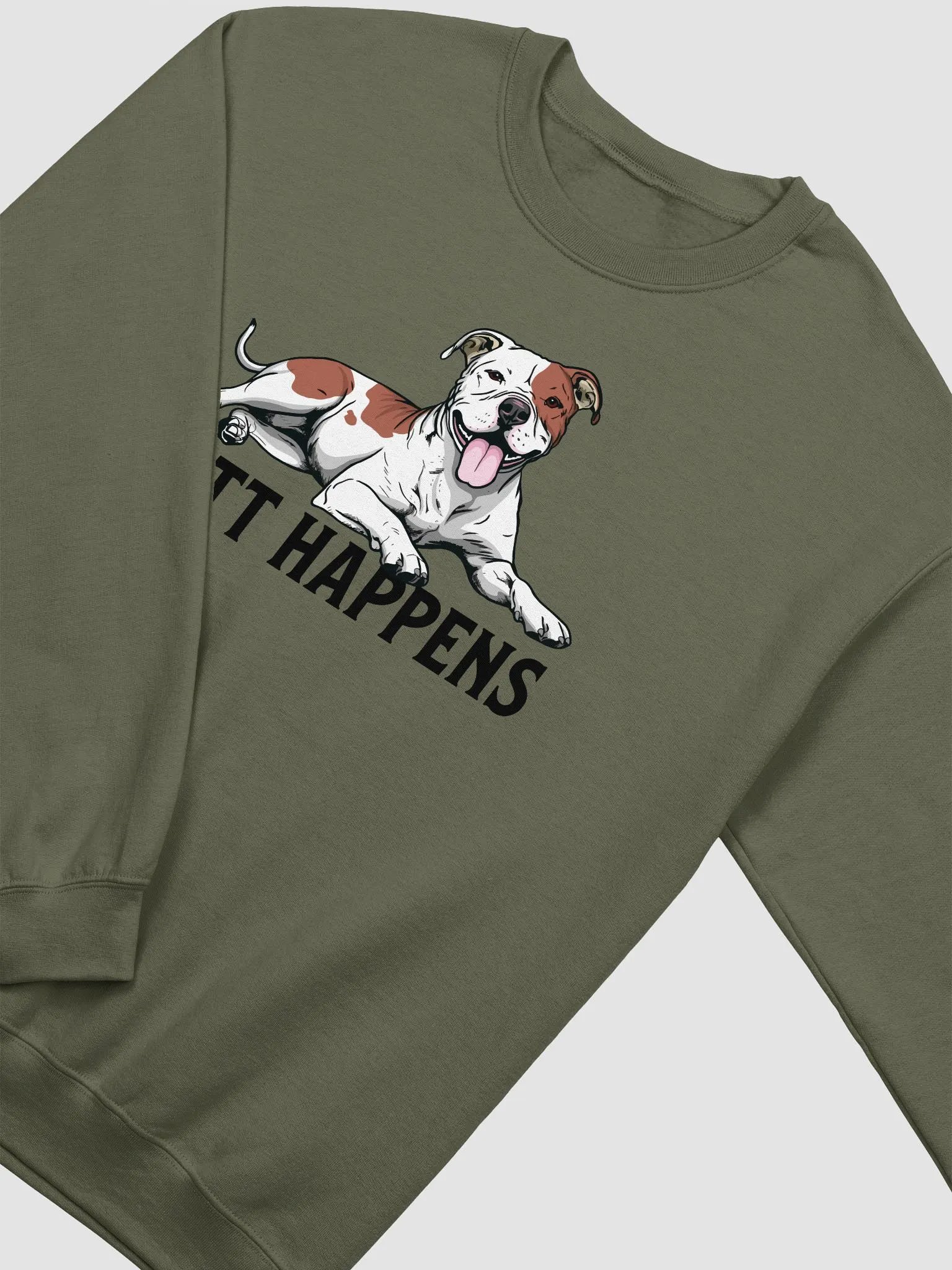 Pitt Happens Sweatshirt of a Pitbull Terrier | Funny Shirt for Pittie and Staffy Paw-rents product image (4)