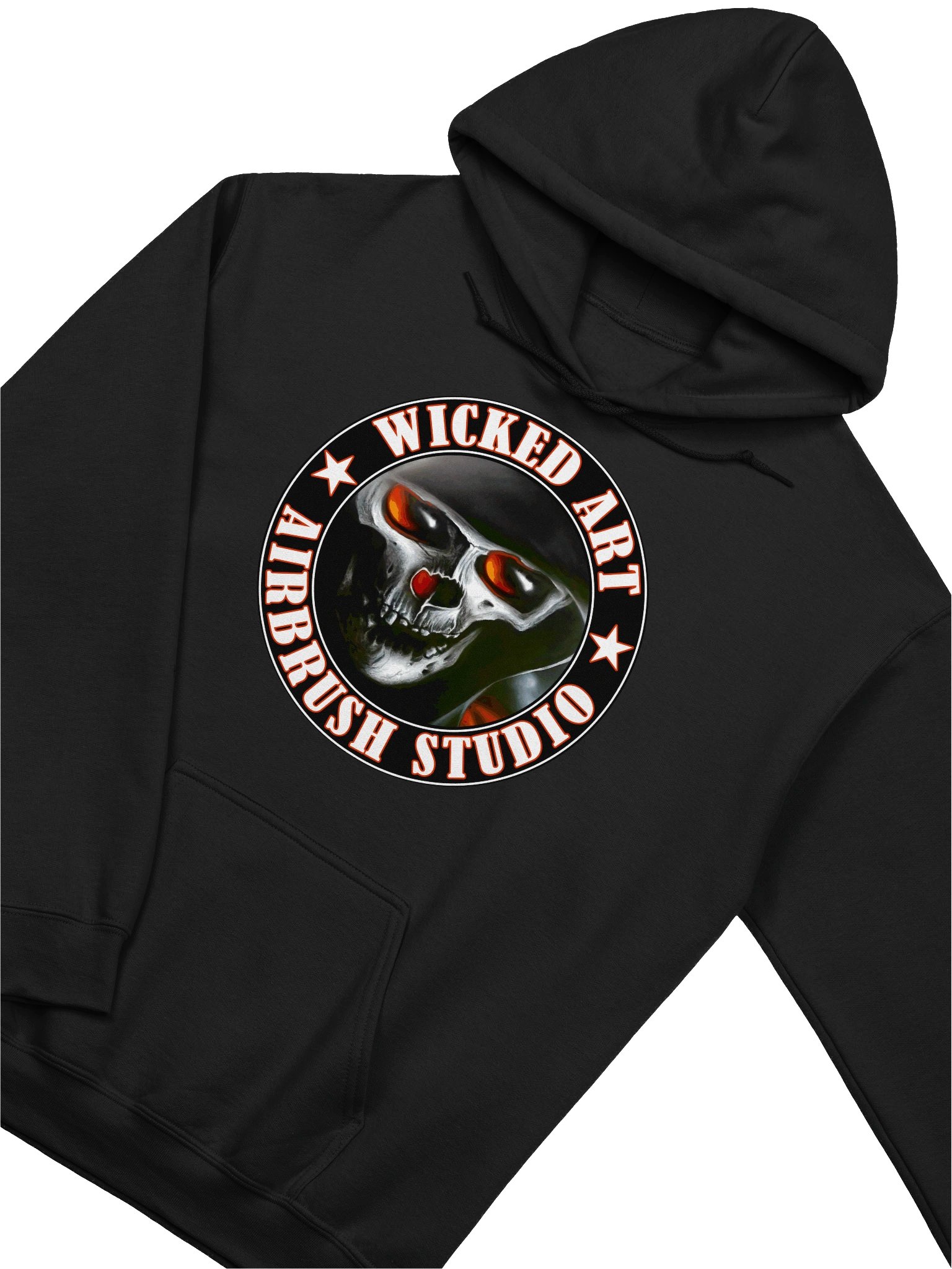 Wicked Art Skull Emblem Front Hoodie product image (12)